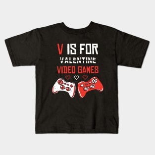 V is for Video Games #3 Kids T-Shirt